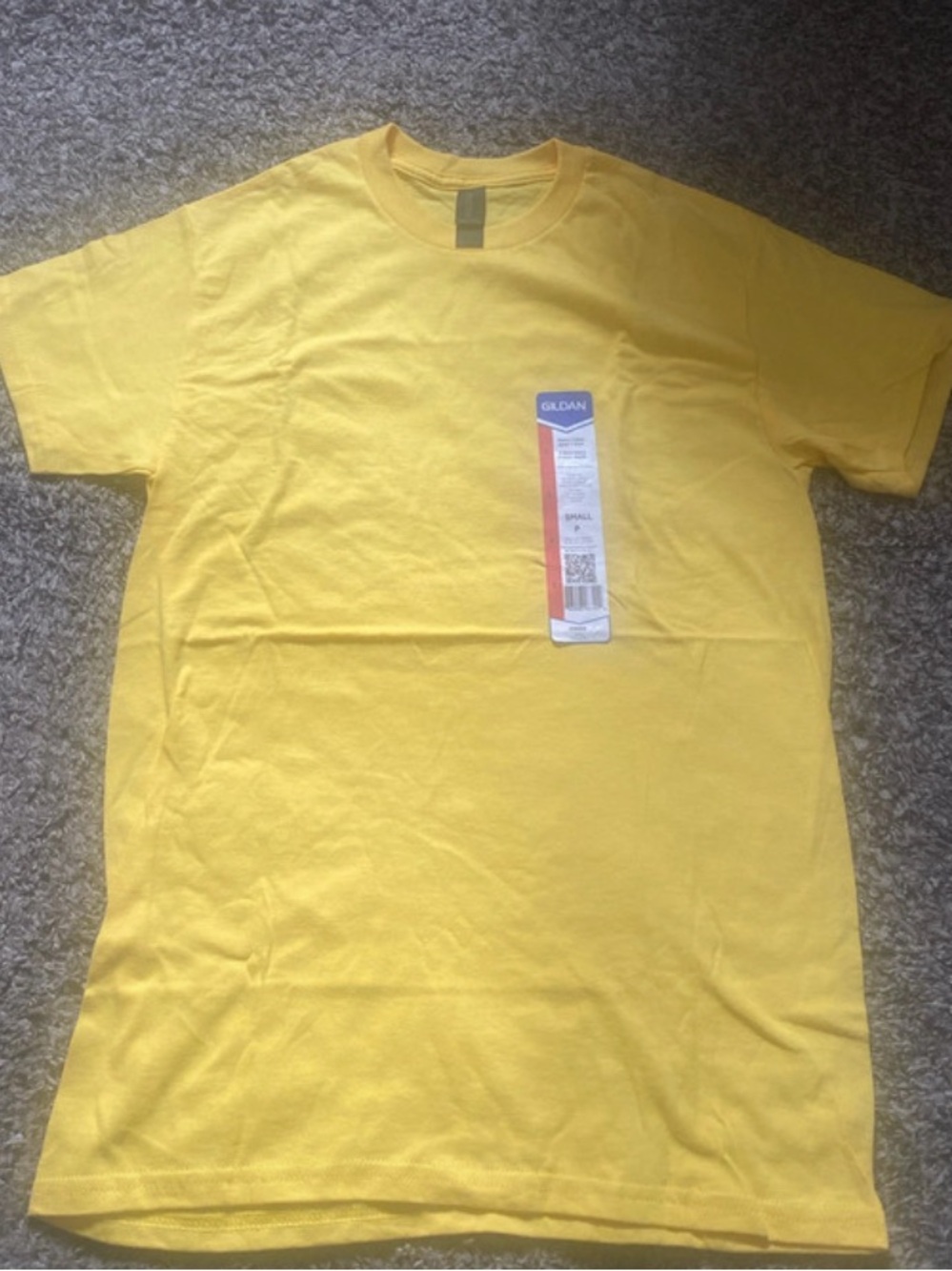 Gildan  Unsex Yellow Short-Sleeve Crewneck T-Shirt